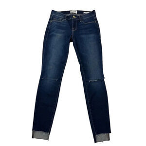 Frame Le Skinny de Jeanne 25 Columbia Road Slits LSJRS032 Stretch Skinny Jean